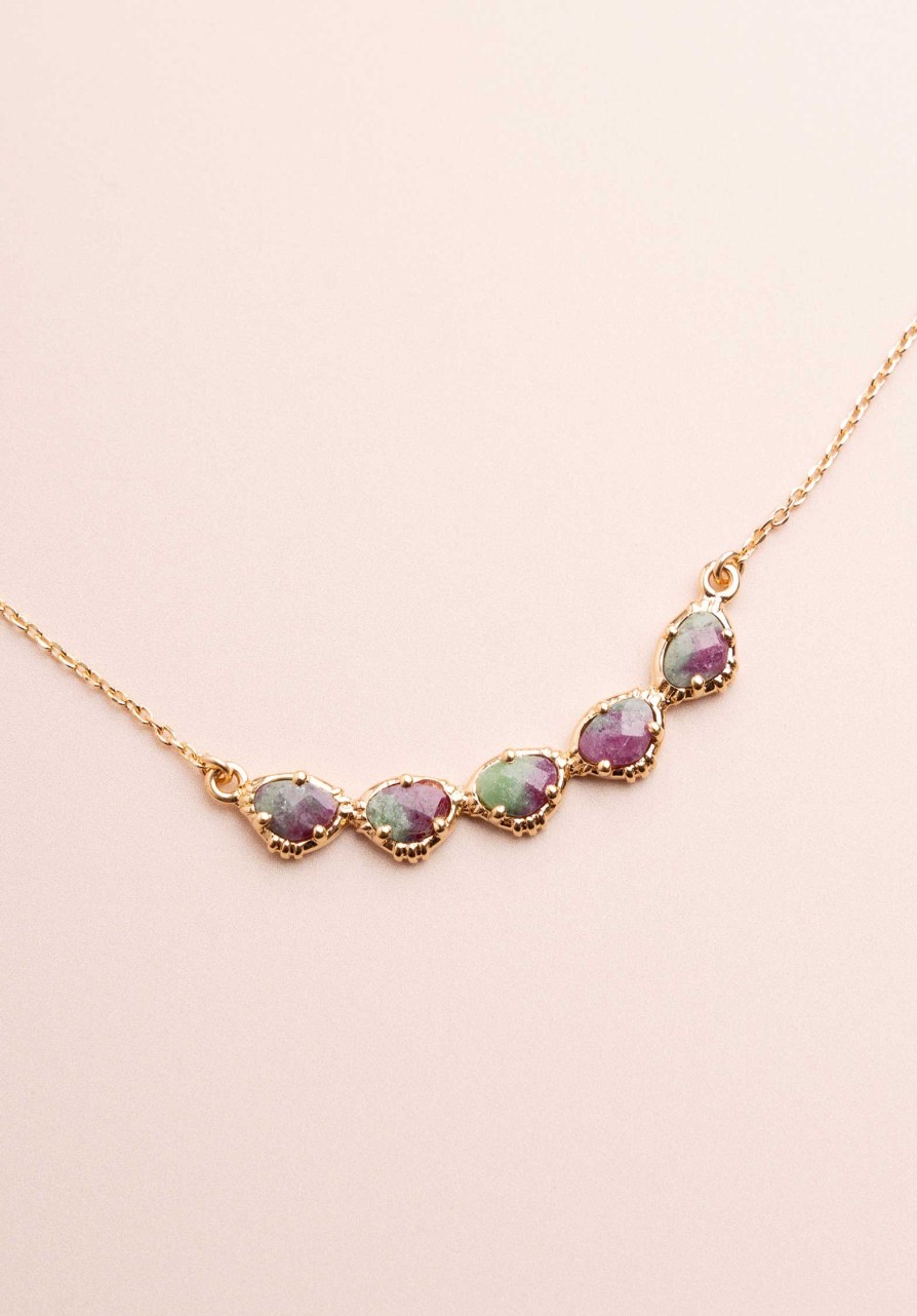 AU FIL DE LO All Jewelry | Necklace Rc587 Ruby-Zoisite