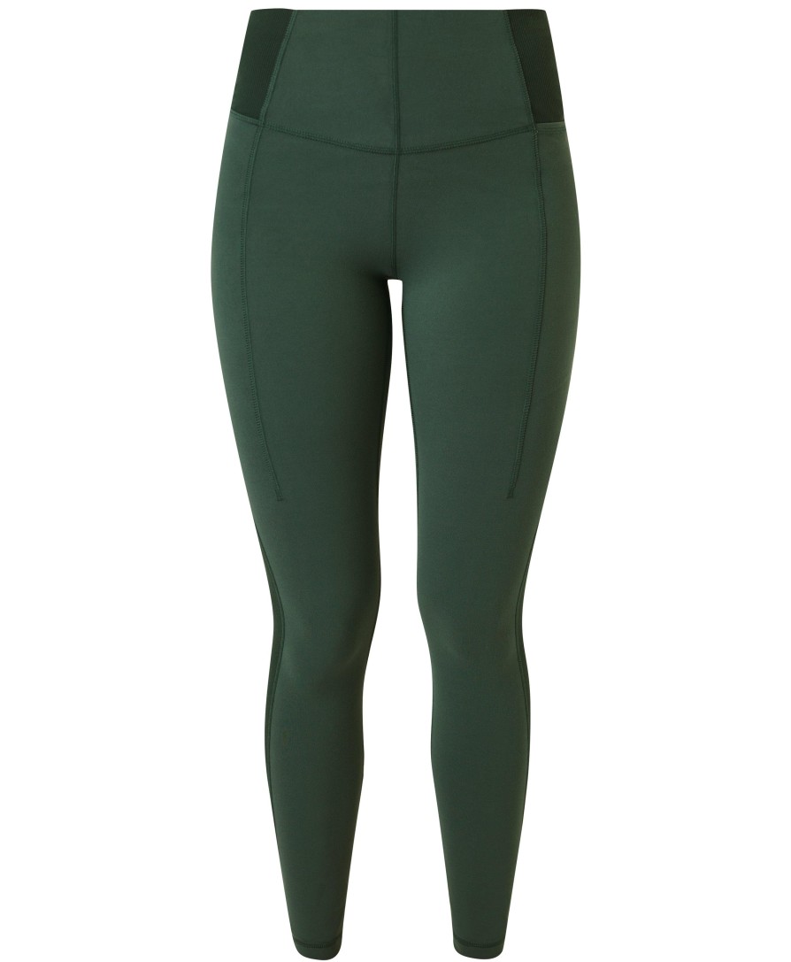 SWEATY BETTY Leggings | Super Soft Rib Yoga Leggings Sb8268C Trek-Green