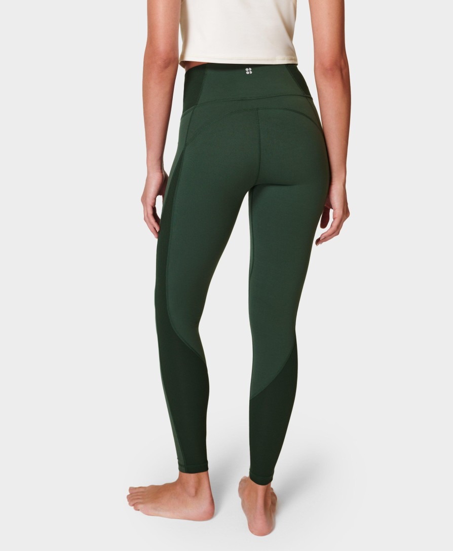 SWEATY BETTY Leggings | Super Soft Rib Yoga Leggings Sb8268C Trek-Green