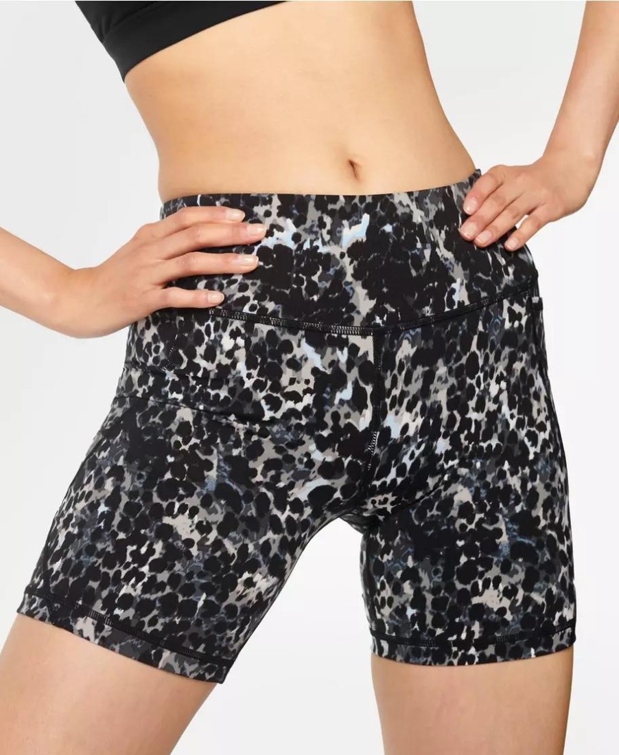 SWEATY BETTY Pants & Shorts | Power 6 Biker Shorts Sb4822Ap R Grey-Dapple-Print