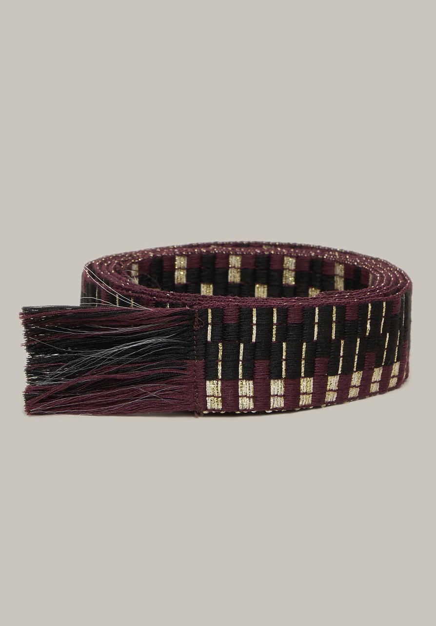 HARTFORD Shop Scarfs & Belts | Belt Alona Belt Baaa7 04-Black-Burgundy