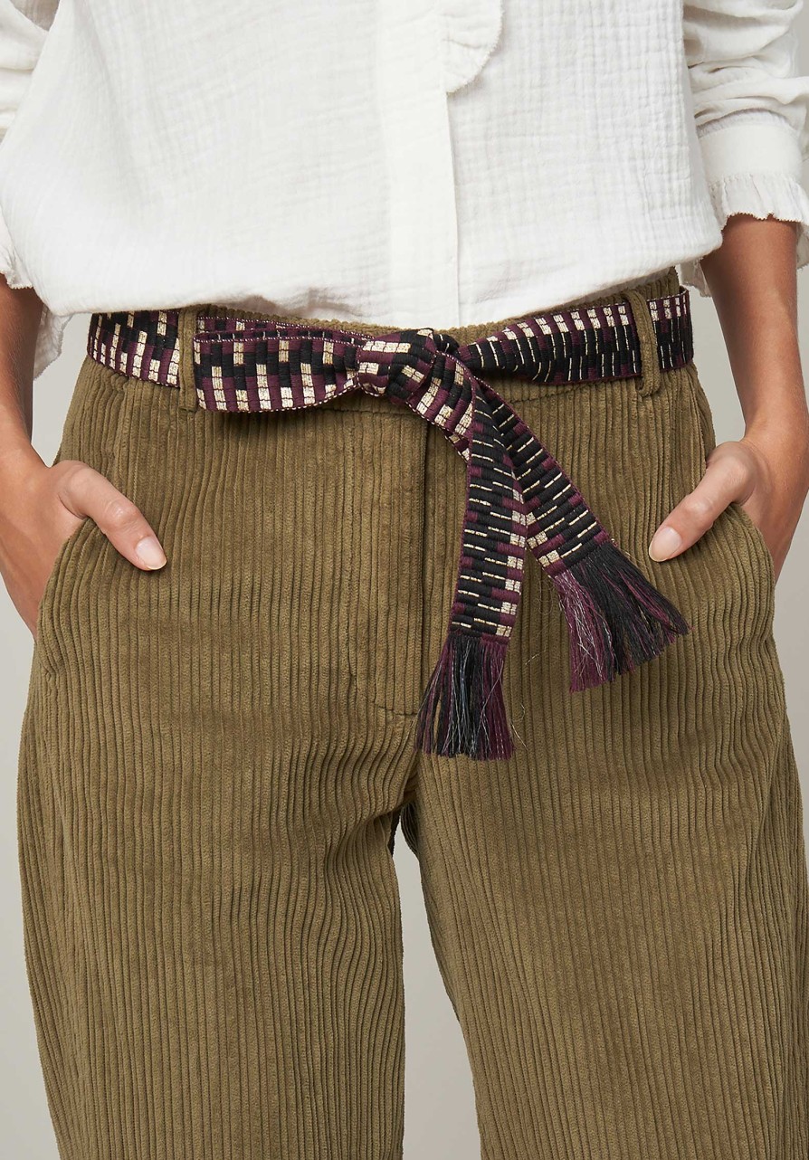 HARTFORD Shop Scarfs & Belts | Belt Alona Belt Baaa7 04-Black-Burgundy