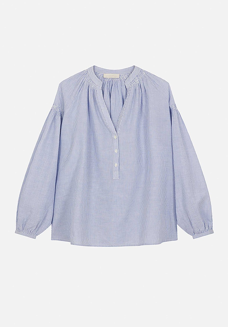 VANESSA BRUNO Tops & Shirts | Nipoa Blouse 1Eva94-V09117 Blanc-Bleu