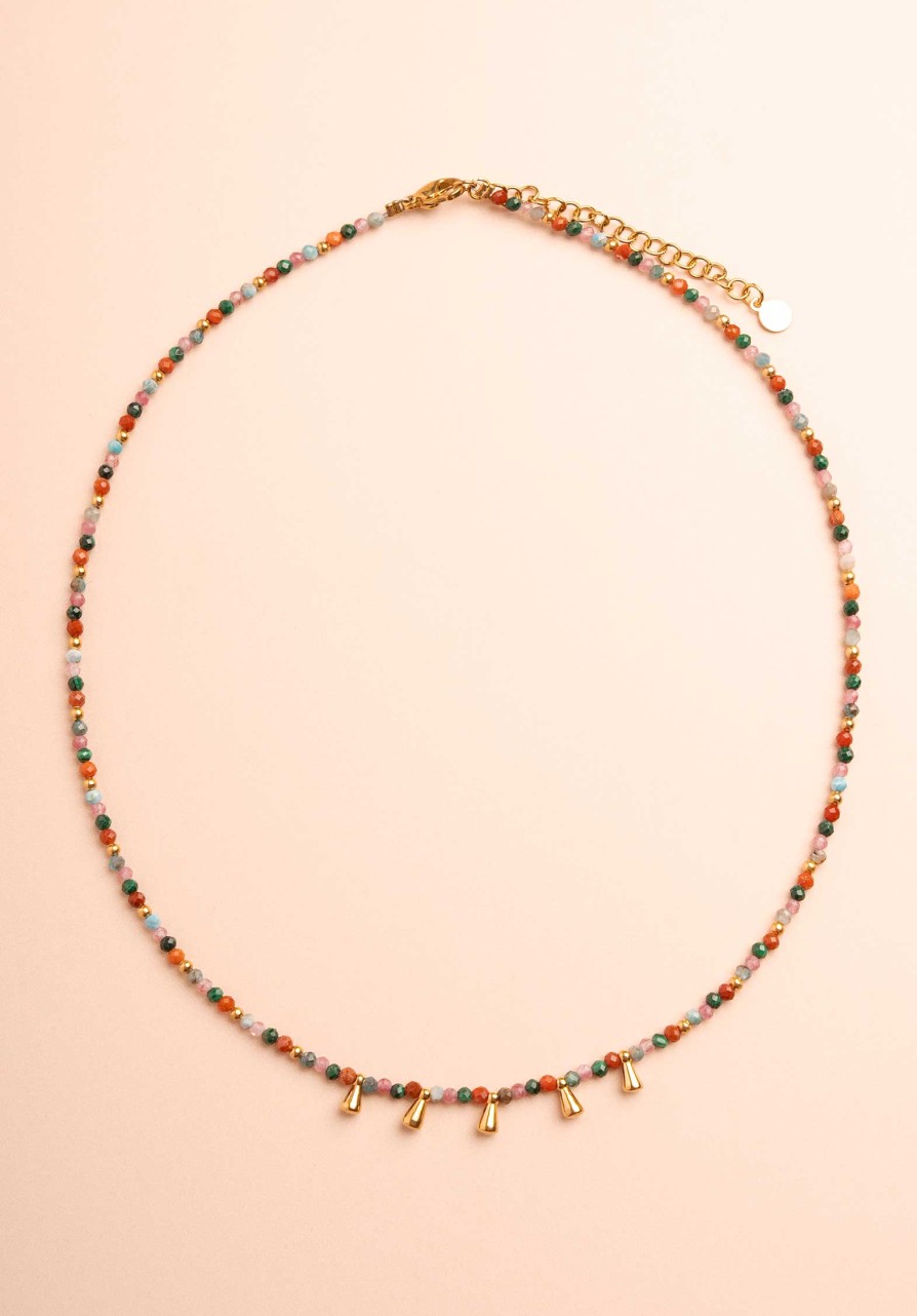 MUJA JUMA All Jewelry | Necklace I Collier 3 I Collier 33007 68-Phosphosiderite