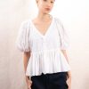 SEA NY Tops & Shirts | Blouse Maeve Eyelet Puf Rs24-140 White